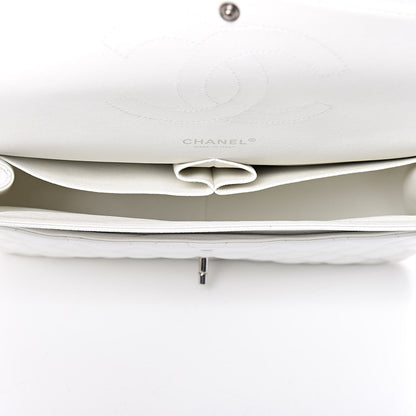 Chanel Caviar Quilted Jumbo Double Flap White 5 of 10