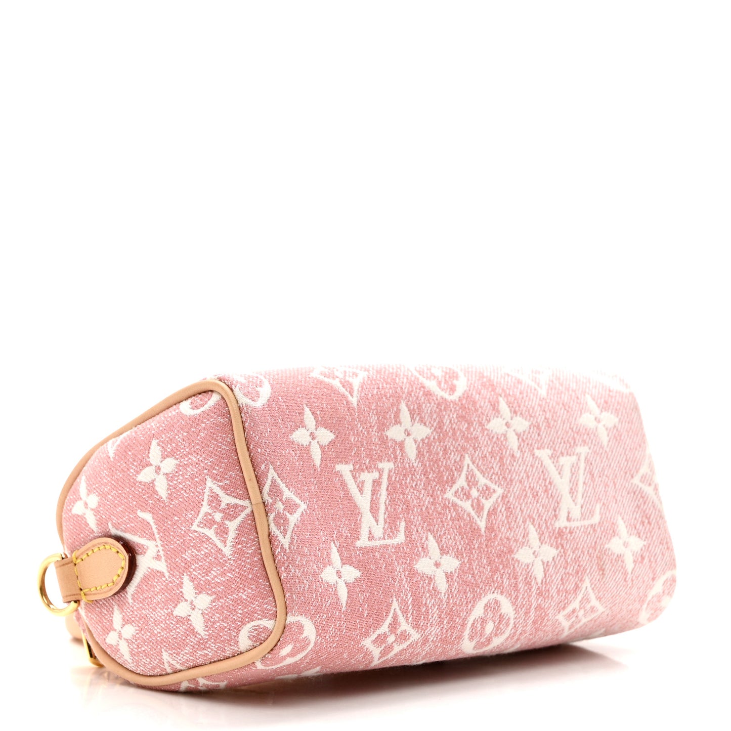 Monogram Jacquard Denim Nano Speedy Bandouliere Pink