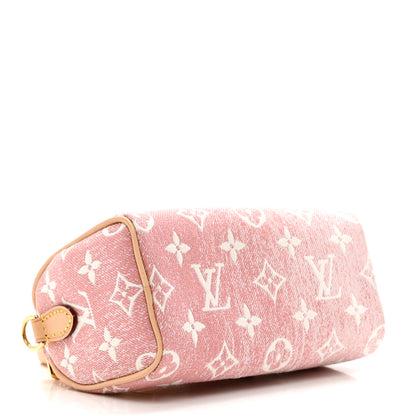 Louis Vuitton Monogram Jacquard Denim Nano Speedy Bandouliere Pink 3 of 6