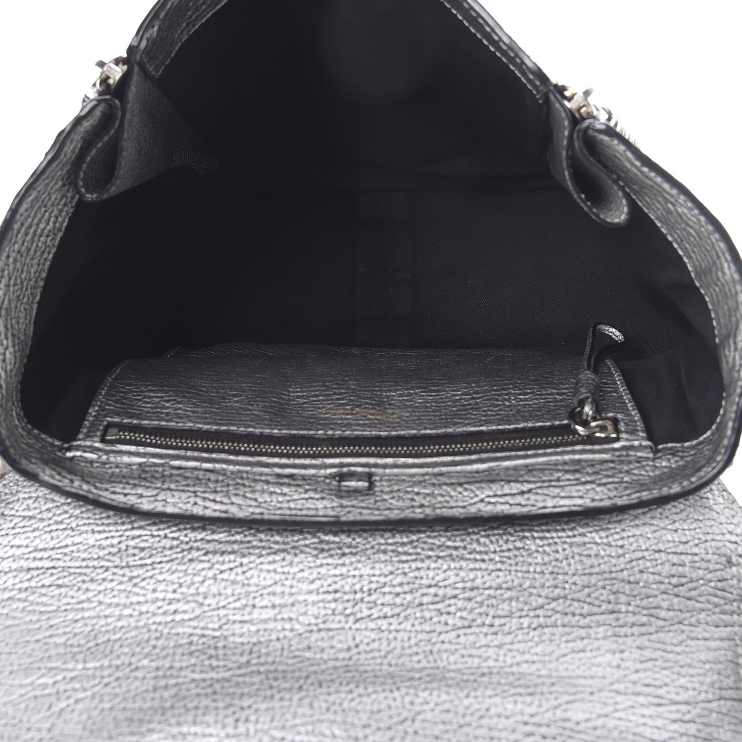 3.1 Phillip Lim 3.1 Textured Calfskin Medium Pashli Satchel Silver 5 of 16
