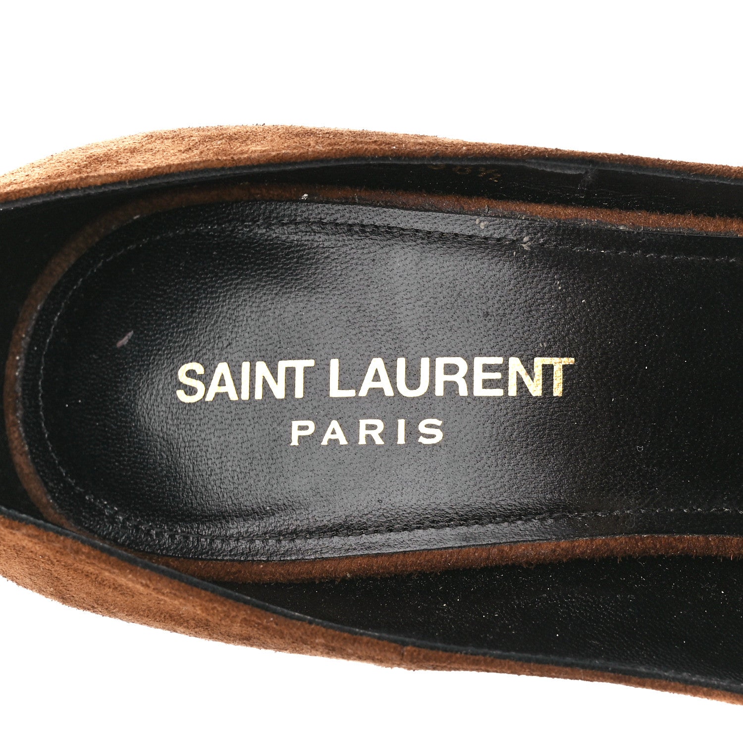 Saint Laurent Suede Metal Tip Zoe 105 Pumps 38.5 Brown 7 of 8