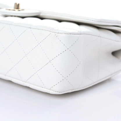 Chanel Caviar Quilted Medium Double Flap White 6 of 9