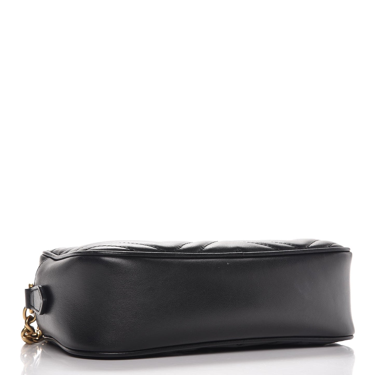 Calfskin Matelasse Small GG Marmont Chain Shoulder Bag Black