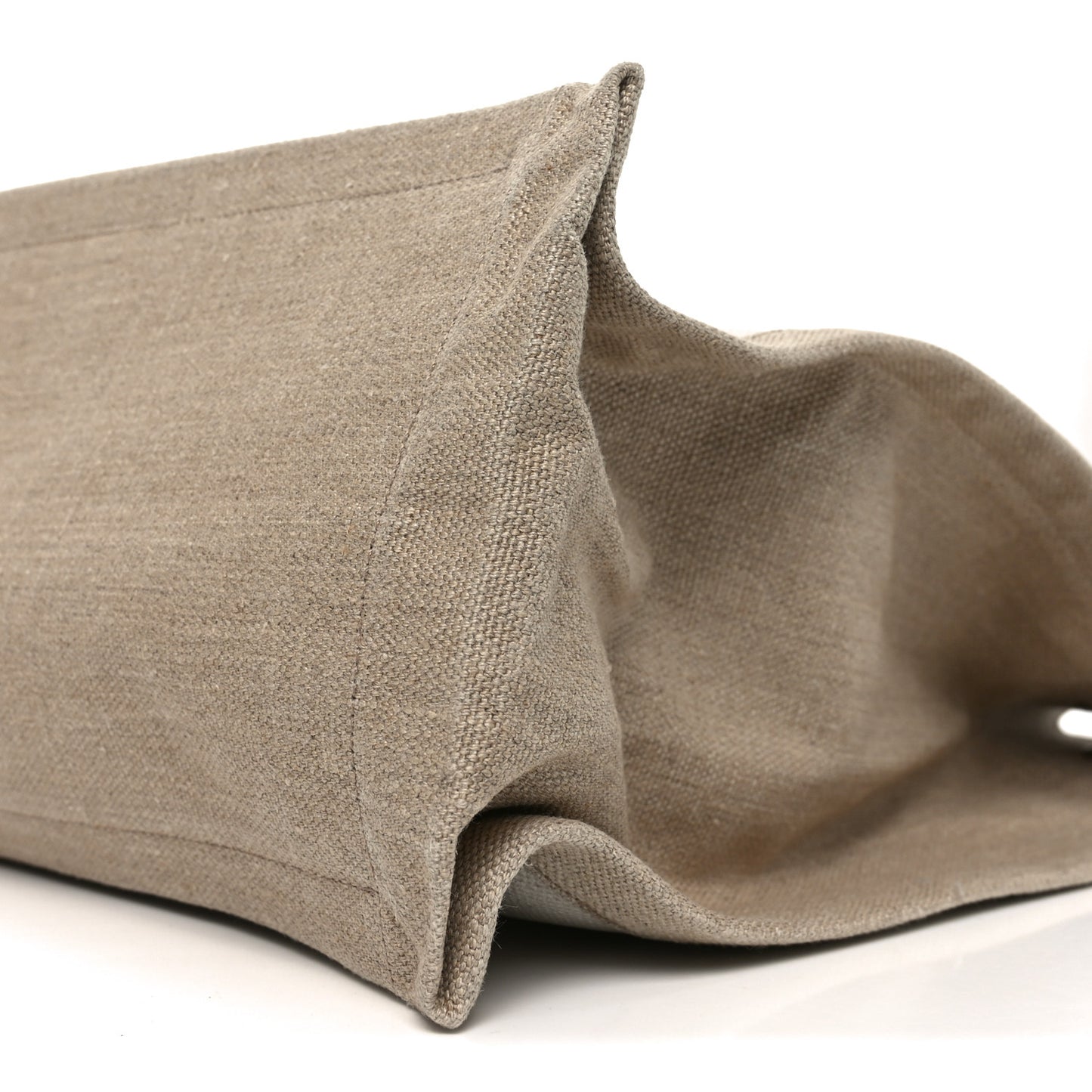 Linen Calfskin Rive Gauche Tote Greggio Natural