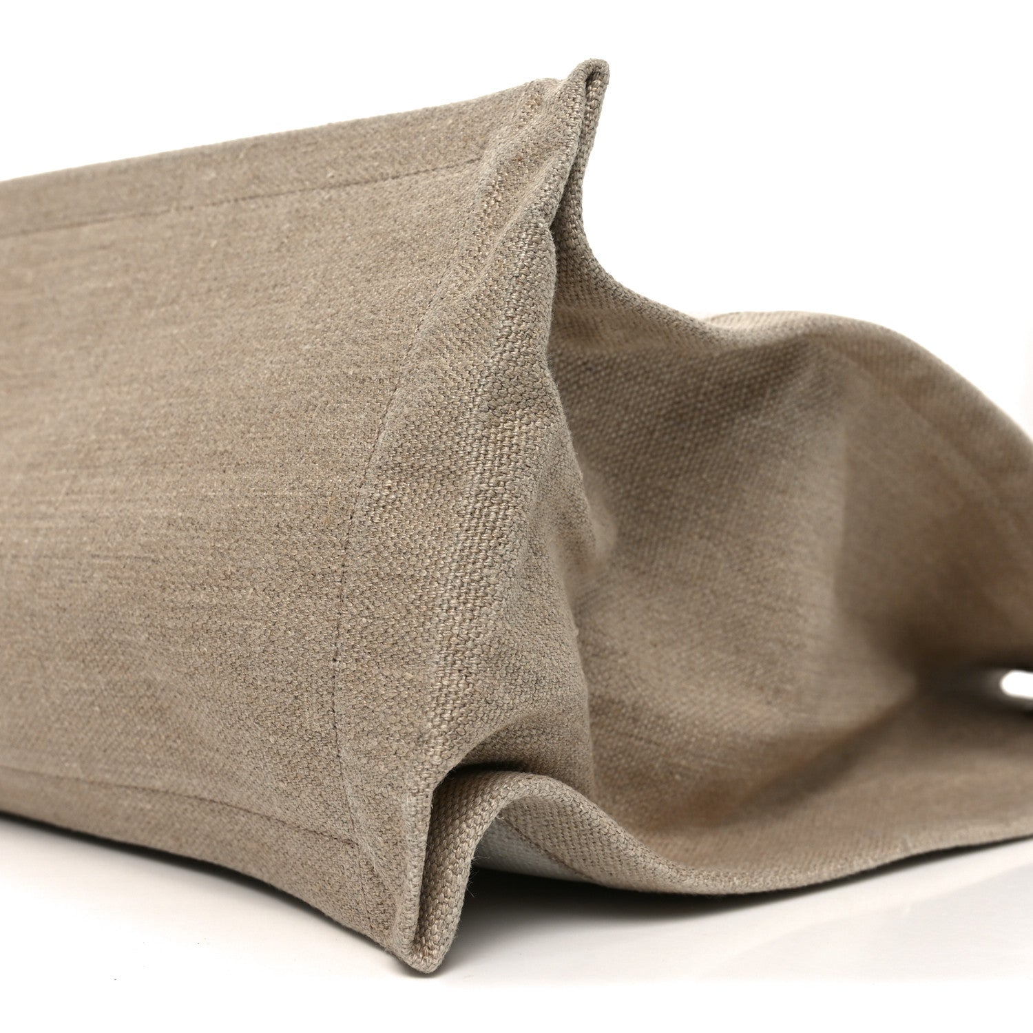 Saint Laurent Linen Calfskin Rive Gauche Tote Greggio Natural 10 of 12