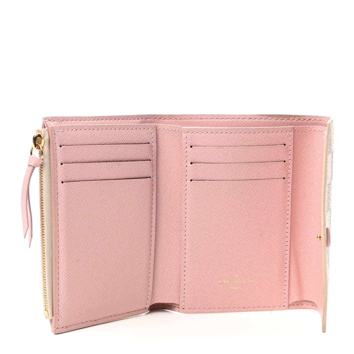 Damier Azur Victorine Wallet Rose Ballerine