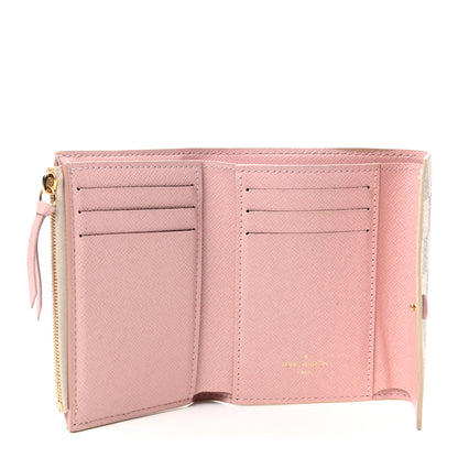Louis Vuitton Damier Azur Victorine Wallet Rose Ballerine 5 of 7