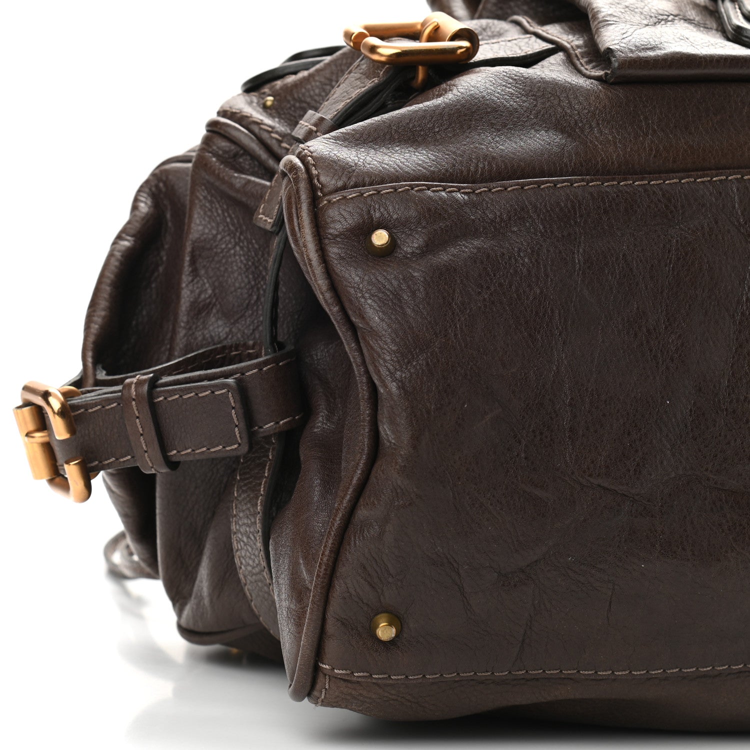 Chloe Calfskin Paddington Front Pocket Tote Chocolate 9 of 10