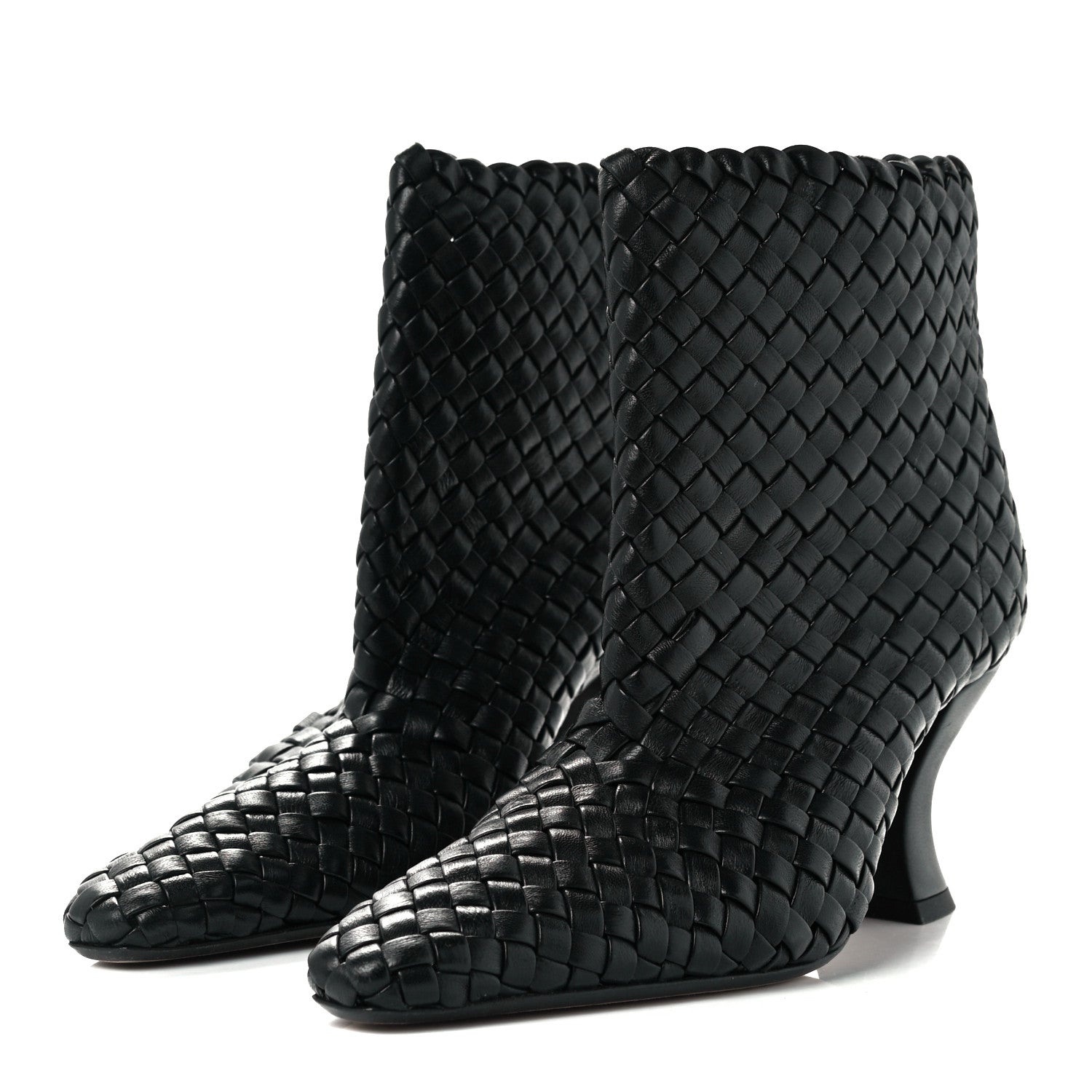 Bottega Veneta Nappa Intrecciato Ankle Boots 36 Black 2 of 11