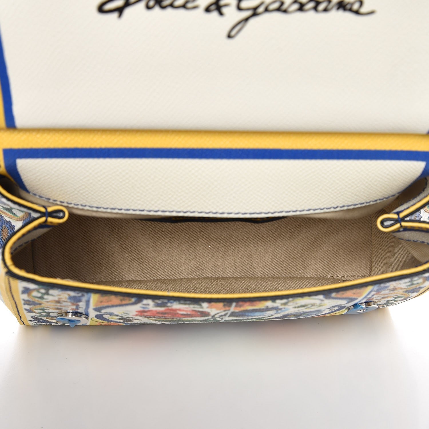 Dolce & Gabbana Dauphine Majolica Print Small Miss Sicily Satchel Multi 5 of 8