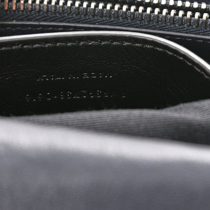 Saint Laurent Sheepskin Matelasse Chevron Monogram Large College Bag Deep Marine 9 of 10