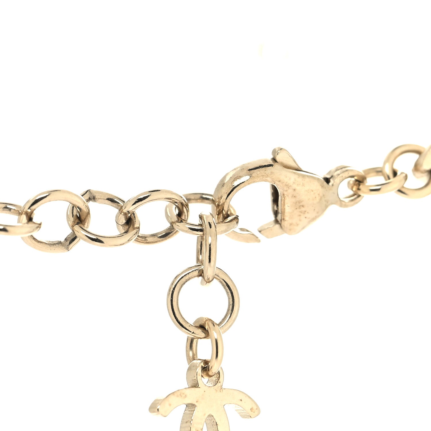 Chanel Crystal CC Choker Gold Pink 4 of 5