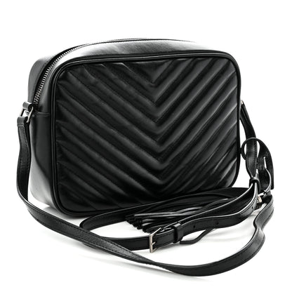 Saint Laurent Calfskin Matelasse Monogram Lou Camera Bag Black 3 of 10