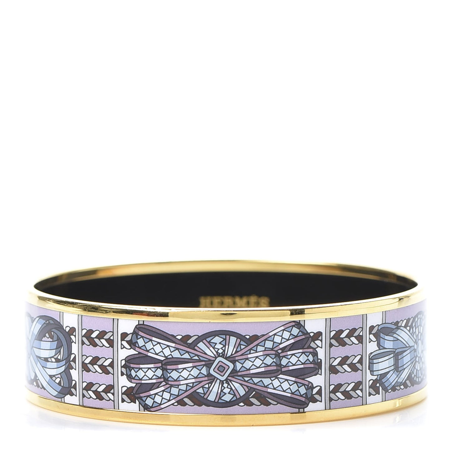 Enamel Printed Rubans de Cheval Wide Bracelet 65 Colorise