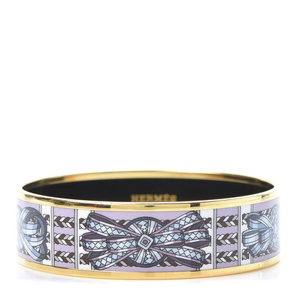 Hermes Enamel Printed Rubans de Cheval Wide Bracelet 65 Colorise 1 of 4