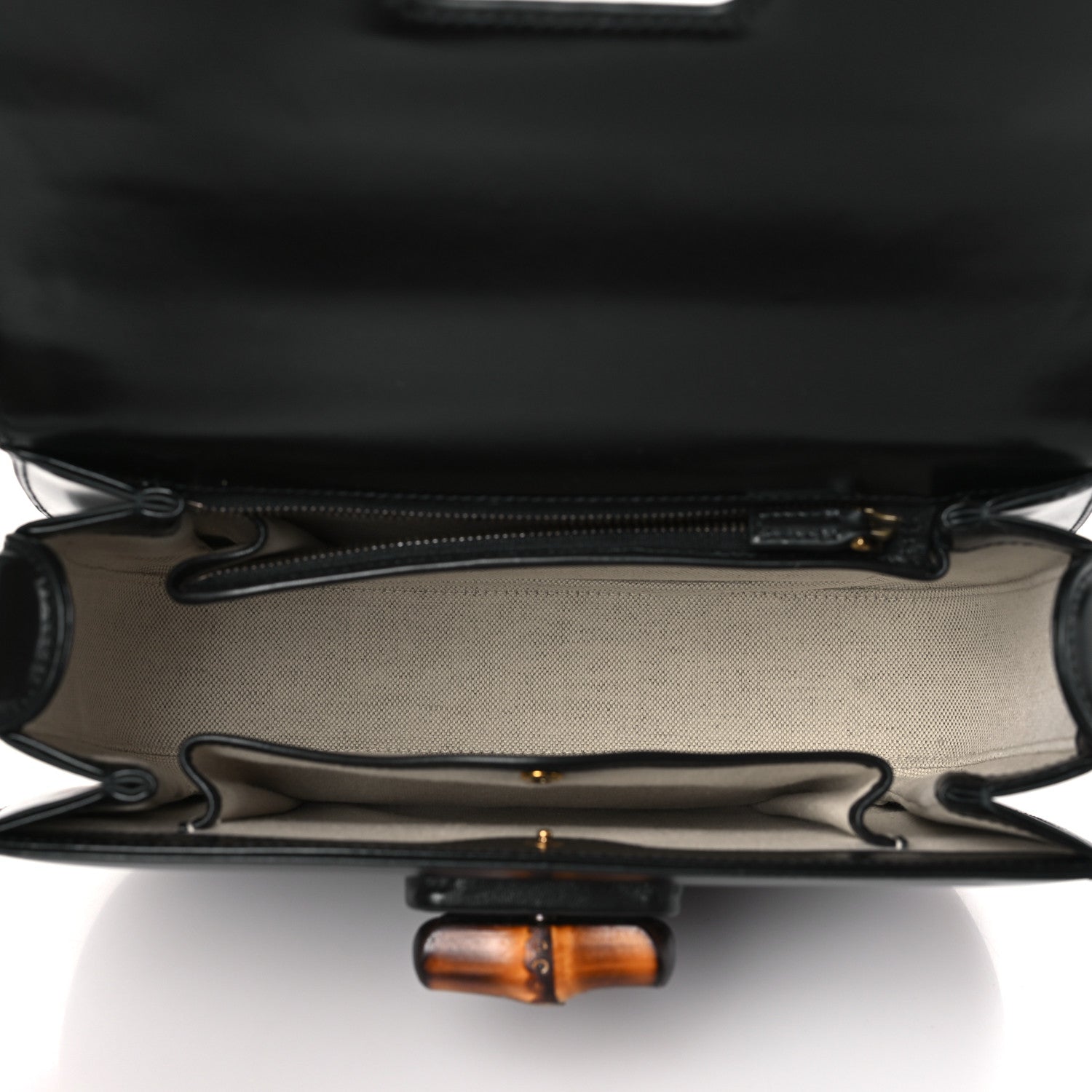 Gucci Boarded Dyana Lux Calfskin Web Medium Bamboo 1947 Top Handle Bag Black 4 of 8