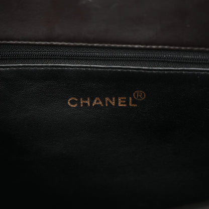 Chanel Patent Quilted Grand Shopping Tote GST Black 7 of 15