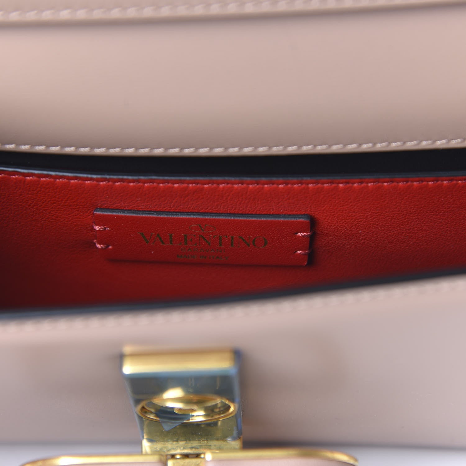 Valentino Garavani Calfskin VSling Clutch With Shoulder Strap Rose Cannelle 8 of 9