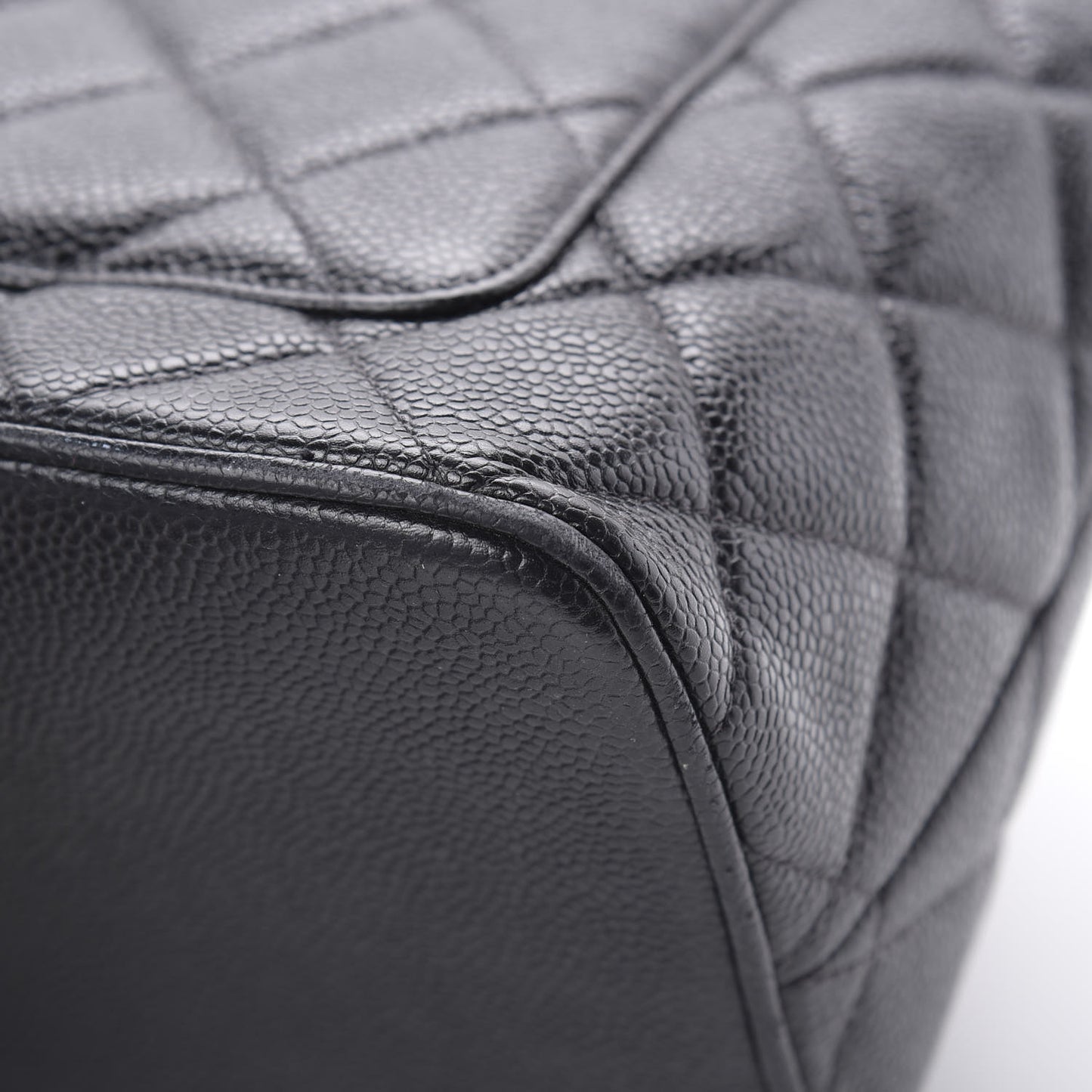 Caviar Quilted Medallion Tote Black