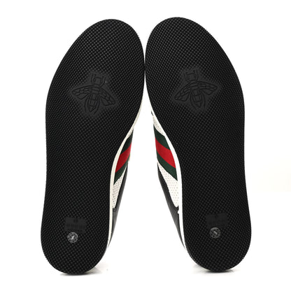 Gucci Calfskin Web Mens Screener Sneakers 9 Black White 6 of 12