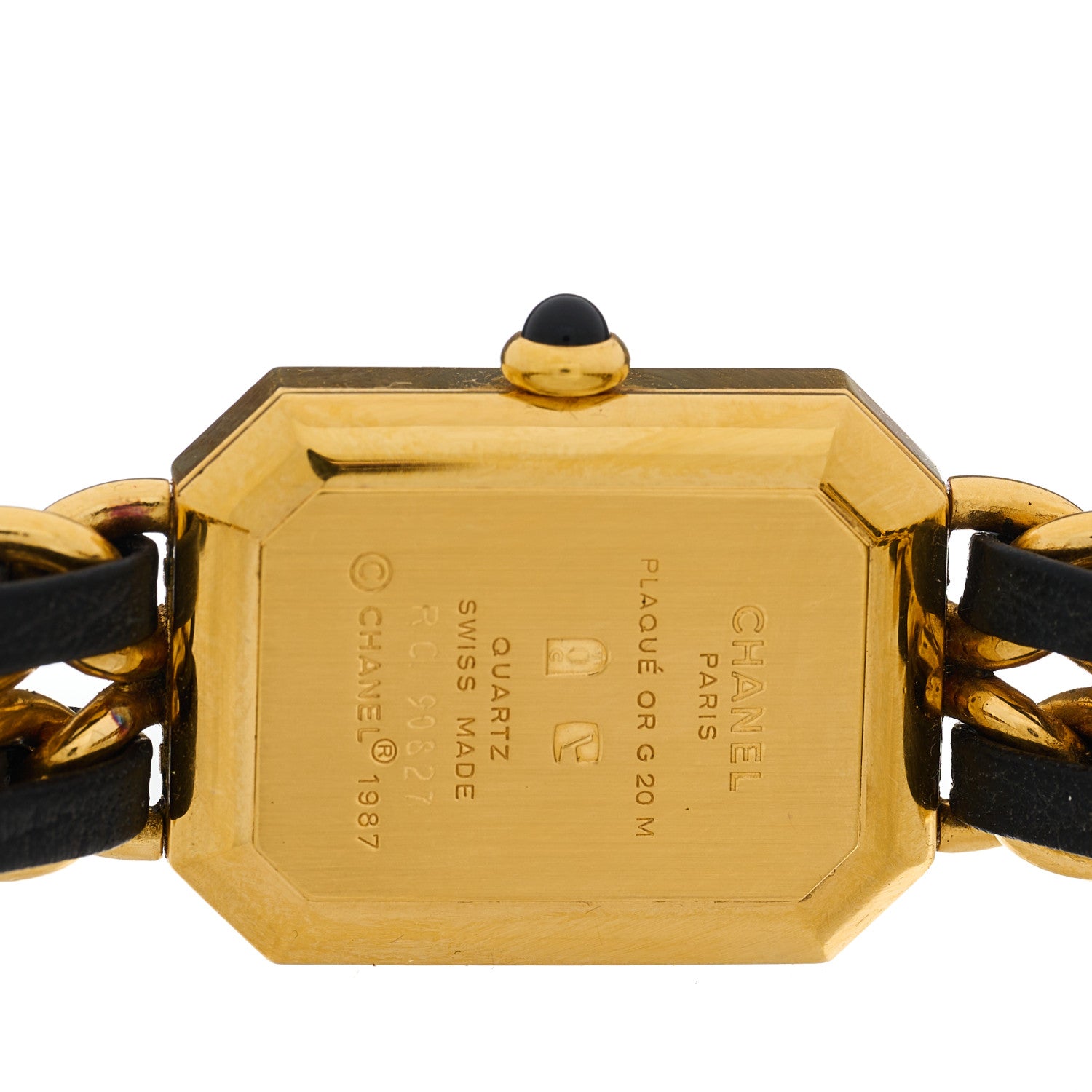Chanel Stainless Steel Lambskin 20mm Chain Premiere Quartz Watch Gold XL 4 of 4