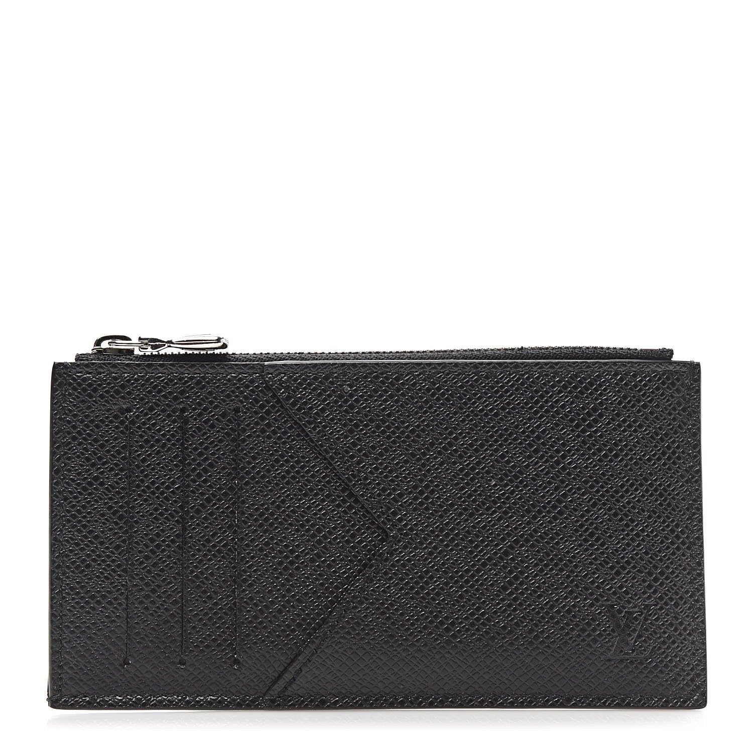 Louis Vuitton Taiga Coin Card Holder Black 1 of 6