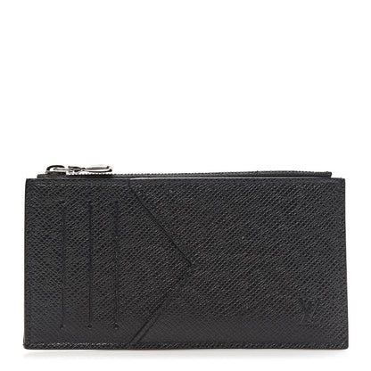 Louis Vuitton Taiga Coin Card Holder Black 1 of 6