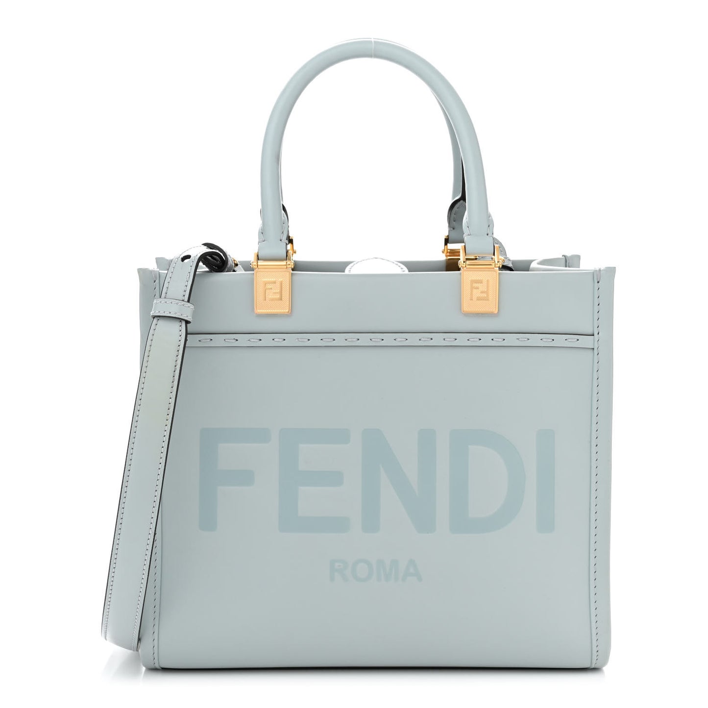 Vitello King Logo Embossed Small Fendi Sunshine Shopper Tote Anice