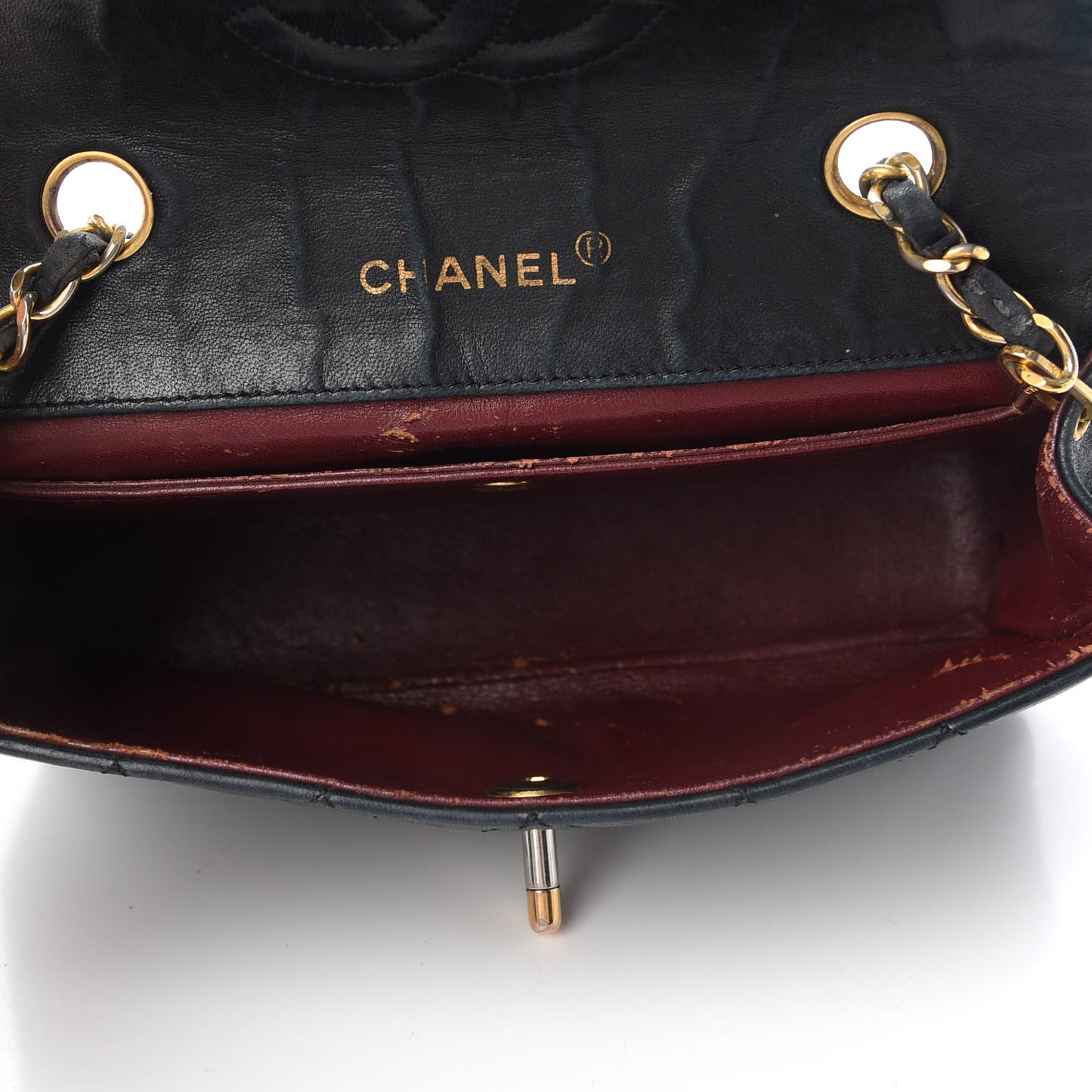 Lambskin Quilted Small Single Flap Black