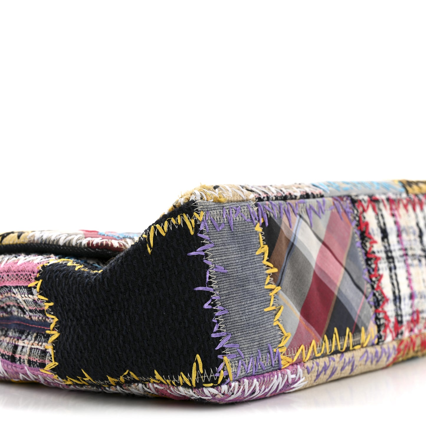 Patchwork Jumbo Flap Yellow Multicolor