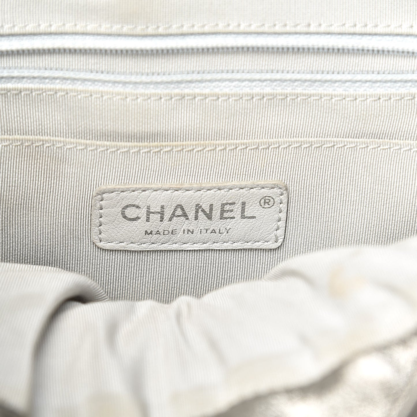 Metallic Calfskin Chevron Quilted Small Urban Spirit Backpack Silver