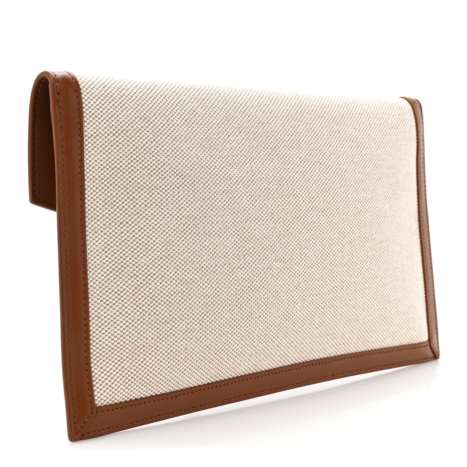 Saint Laurent Canvas Uptown Pouch Natural Beige Brick 3 of 8