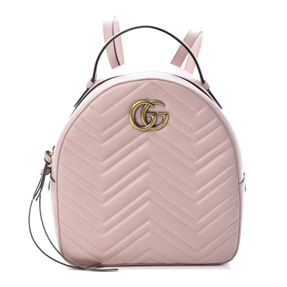 Gucci Calfskin Matelasse GG Marmont Dome Backpack Perfect Pink 1 of 14