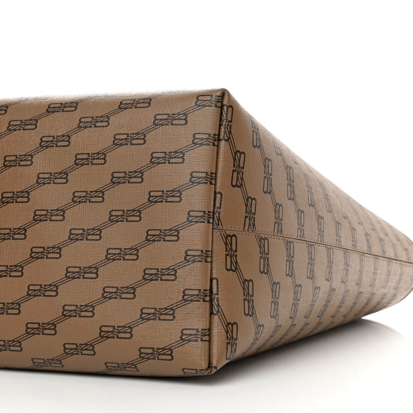Coated Canvas BB Monogram Large Signature East West Shopper Bag Beige Brown