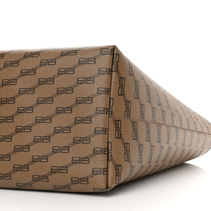 Balenciaga Coated Canvas BB Monogram Large Signature East West Shopper Bag Beige Brown 10 of 10