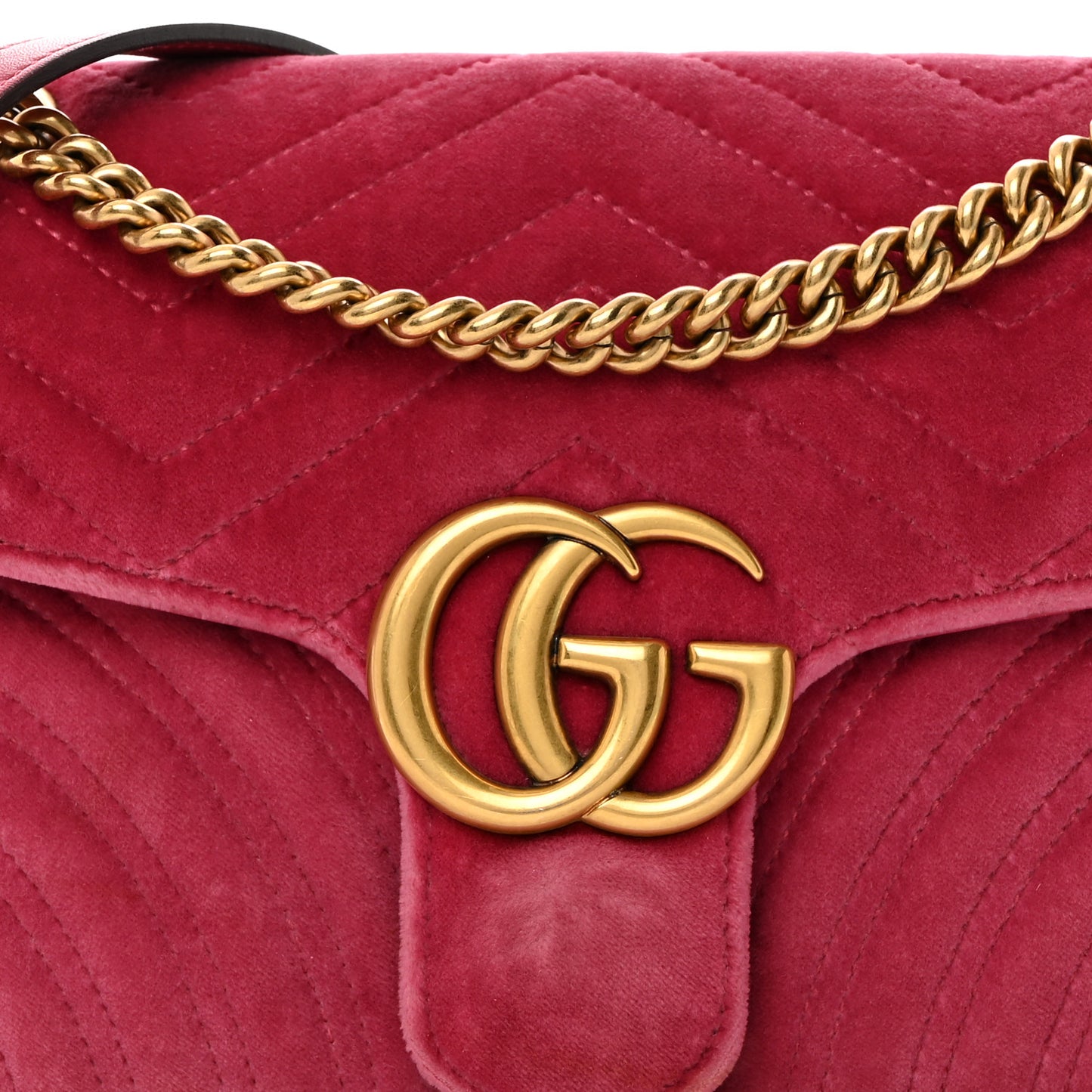 Velvet Matelasse Small GG Marmont Shoulder Bag Light Raspberry Rose