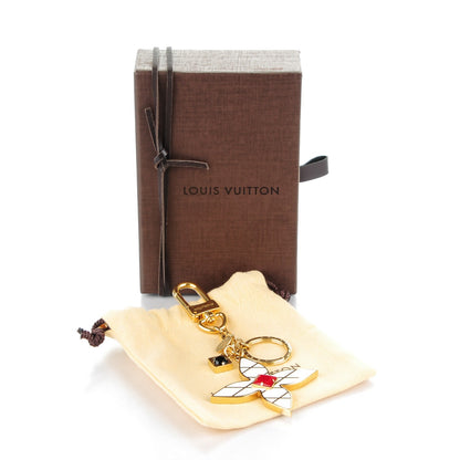 Louis Vuitton Malletage Flowers Bag Charm Key Holder 5 of 5