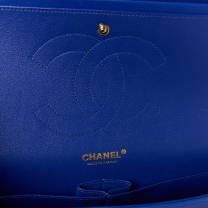 Chanel Lambskin Quilted Jumbo Double Flap Blue 6 of 13