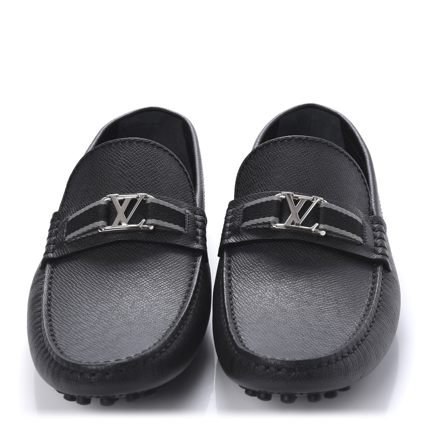 Louis Vuitton Taiga Hockenheim Moccasin Loafers Black 8.5 2 of 9
