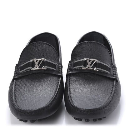 Louis Vuitton Taiga Hockenheim Moccasin Loafers Black 8.5 2 of 9