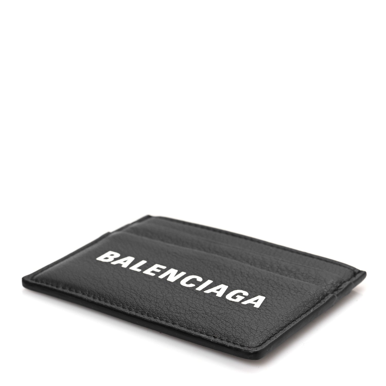 Balenciaga Smooth Calfskin Logo Everyday Multi Card Case Black 7 of 7