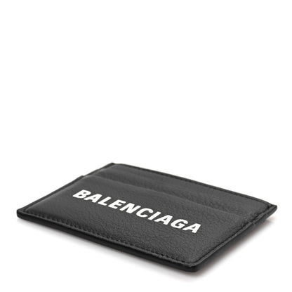 Balenciaga Smooth Calfskin Logo Everyday Multi Card Case Black 7 of 7
