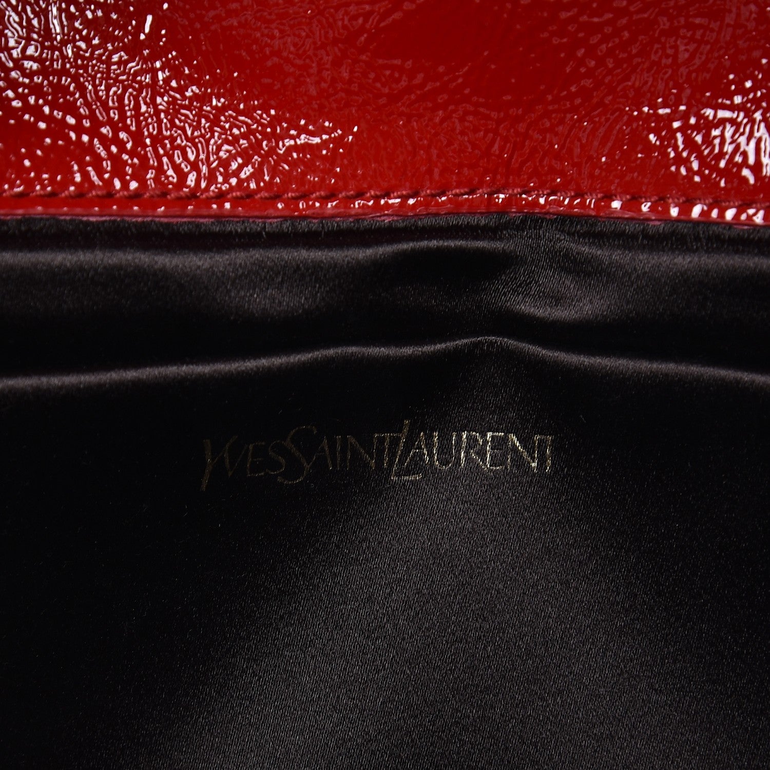 Saint Laurent Textured Patent Monogram Large Belle De Jour Clutch Red 6 of 6