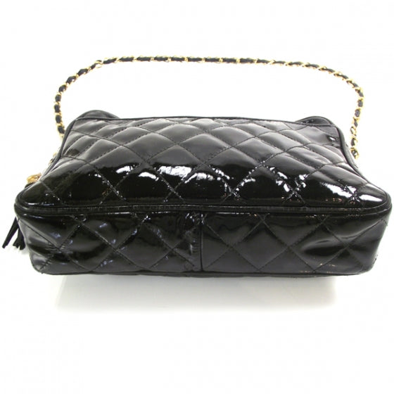 Vintage Patent Quilted Tassel Camera Case