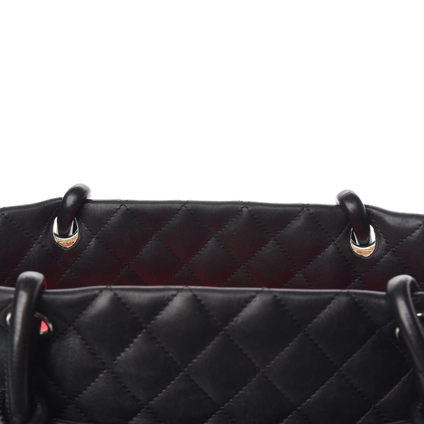 Calfskin Quilted Large Cambon Tote Black