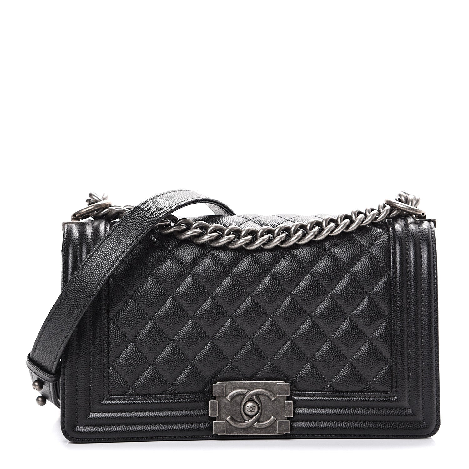 Chanel Caviar Quilted Medium Boy Flap Black 1 of 9