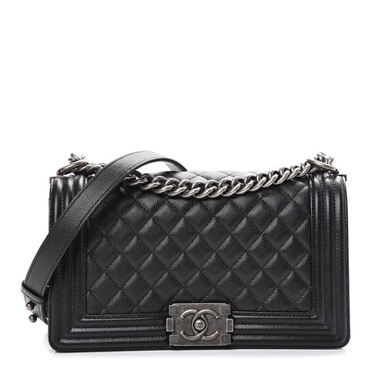 Chanel Caviar Quilted Medium Boy Flap Black 1 of 9