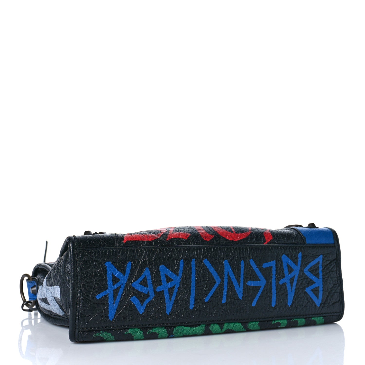 Balenciaga Agneau Graffiti All Over Classic Hardware S City Black Vert Rouge 4 of 14