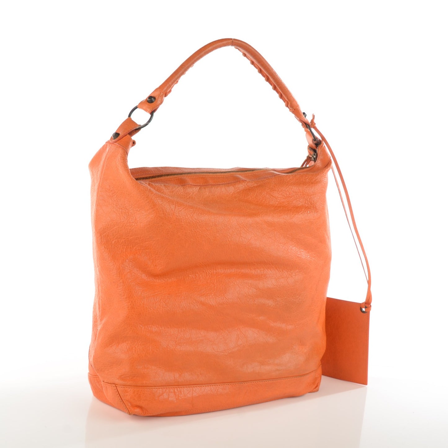 Agneau Classic Hardware Day Hobo Tangerine