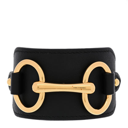 Hermes Swift Heritage Equestre Cuff Bracelet T2 Black 1 of 5